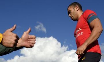 Bryan Habana durante el entrenamiento de Sudáfrica.
