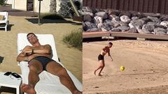 Cristiano Ronaldo es visto jugando fútbol en las playas de Dubai y el video se hace viral