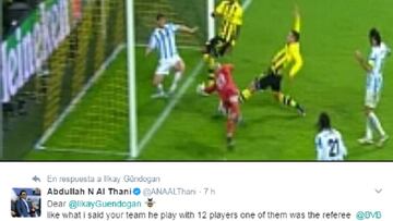 Tweet del presidente del Málaga a Gündogan.