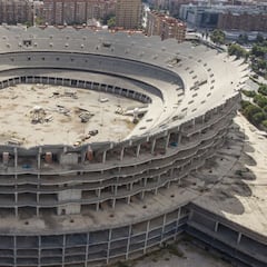 Doce años con el esqueleto del nuevo (viejo) estadio del Valencia