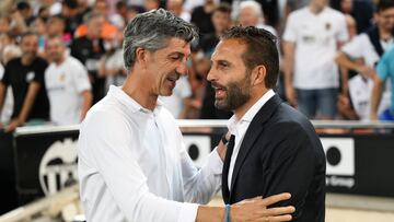 Imanol saluda a Rub¨¦n Baraja.