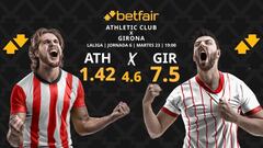 Athletic Club vs. Girona FC: horario, dónde ver, pronósticos y clasificación