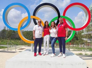 La Reina visita la Villa Olímpica de París para saludar a voluntarios, trabajadores y deportistas del Equipo Olímpico Español en los Juegos de París 2024.