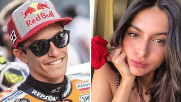 Im&aacute;genes del piloto de moto GP Marc M&aacute;rquez y de la modelo Luc&iacute;a Rivera.