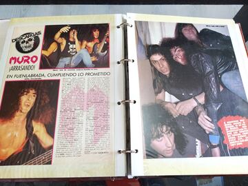 Recortes de prensa de Muro, mítica banda de heavy metal de los 80.