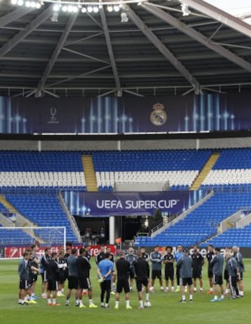 El Madrid ya entrena en Cardiff