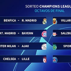 Sorteo: Benfica-Real Madrid, Villarreal-City y Atleti-Bayern