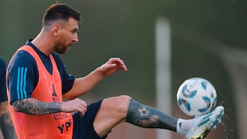 Argentina faces Paraguay in the World Cup Qualifiers Thursday, and Lionel Scaloni said it depends on one training session whether Leo Messi will start.