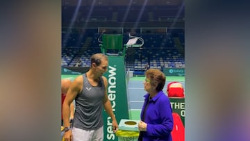Legendary meeting: Billie Jean King shares delightful moment with Rafa Nadal