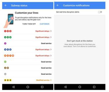 Google Maps te avisa si el metro o el autobús se retrasan