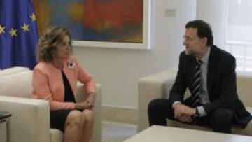 <b>CUMBRE. </b>Mariano Rajoy, junto a Ana Botella y Alejandro Blanco.