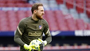 Oblak, en un partido con el Atlético.