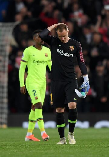 Ter Stegen se volvió a destacar pero su trabajo no alcanzó para clasificar. 