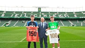 Edgar Badia cumple 150 partidos con el Elche y Ra¨²l Guti, cien en Primera como franjiverde