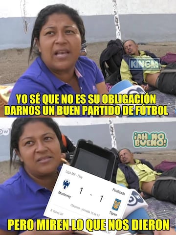 Los memes del Clásico Regio entre Monterrey y Tigres