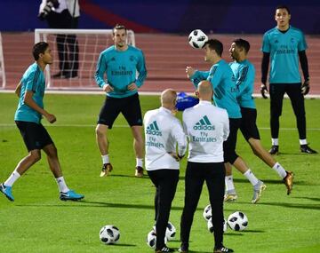Real Madrid training at Zayed Sports City Stadium in Abu Dhabi ahead of tomorrow's Club World Cup final against Gremio.