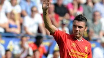 Iago Aspas, en su debut con el Liverpool.