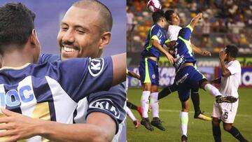 Alianza Lima celebra la victoria ante Ayacucho y Universitario durante su partido con UTC Cajamarca.
