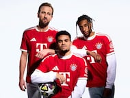 Luis Díaz con la nueva camiseta del Bayern Múnich