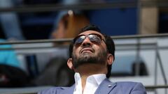 Abdullah Al Thani, en el palco de La Rosaleda.