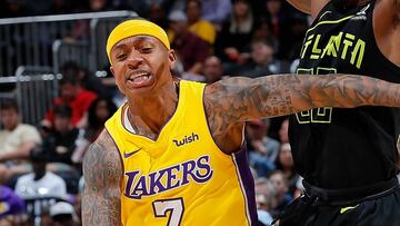 Isaiah Thomas, durante uno de sus partidos con los Lakers.