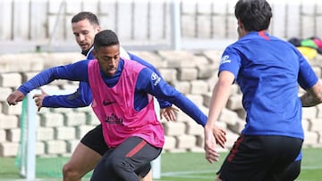 Lodi, en el entrenamiento del Atlético.
