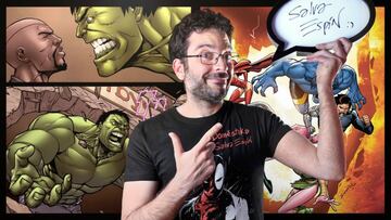 Salva Espín posa entre viñetas de cómic.