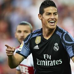 James en modo 'Killer': doblete al Granada y octavo gol en Liga