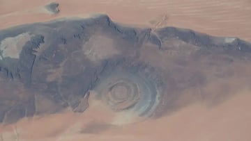 The circular formation, highlighted by the space agency’s Earth Observatory, features rings made of sedimentary and igneous rock.