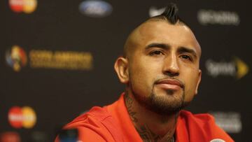 Arturo Vidal, conferencia de prensa Chile