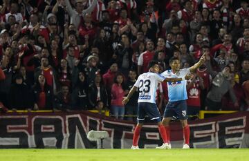 Junior venció a Santa Fe en el estadio El Campín de Bogotá, en partido correspondiente a la ida por las semifinales de la Copa Sudamericana 2018.