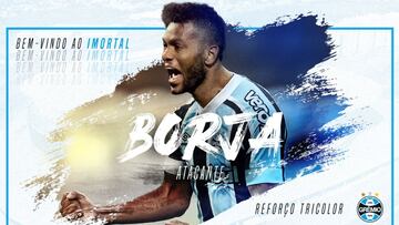 Miguel Ángel Borja, presentado como nuevo jugador de Gremio