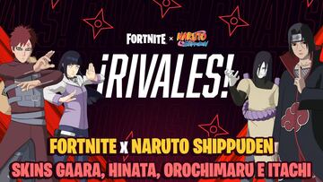 Fortnite x Naruto: ?cu芍ndo salen en la tienda Gaara, Itachi, Hinata y Orochimaru?