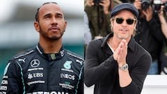 Lewis Hamilton y Brad Pitt.