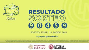 Resultados Lotería Tris Extra hoy: ganadores y números premiados | 15 de agosto