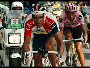 El día que Bruyneel hizo "tras moto" a rebufo de Indurain