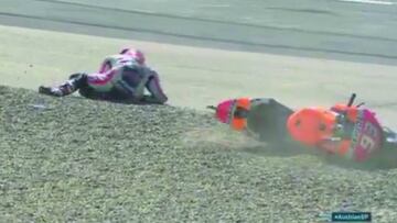 Así fue la caída de Márquez en los libres 3 del GP de Austria