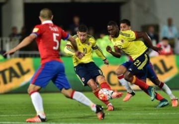 Chile y Colombia mostraron buen fútbol en el Nacional de Santiago