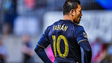 Marco Fabi&aacute;n en partido con Philadelphia Union