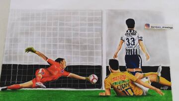 "Dibujando la Pasión', los Rayados hechos obra de arte