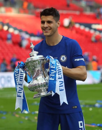 Striker change | Alvaro Morata of Chelsea won the FA Cup with Chelsea but may not remain in London next season.