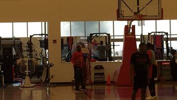 Nikola Mirotic, durante el entrenamiento de los Chicago Bulls.