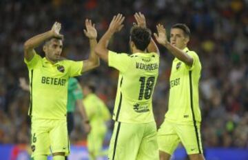 Víctor marcó el único gol del Levante en el partido.