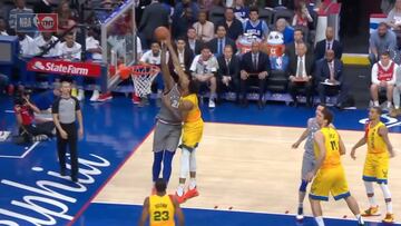 Esto traerá cola en playoff: el descomunal tapón de Giannis que mandó a Embiid al suelo
