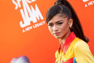 Zendaya arrives at the world premiere of "Space Jam: A New Legacy" in Los Angeles.