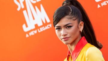 Zendaya arrives at the world premiere of "Space Jam: A New Legacy" in Los Angeles.