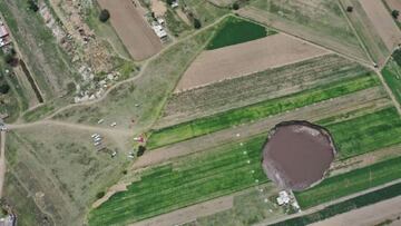 ¿Cuántos metros mide el socavón de Puebla?