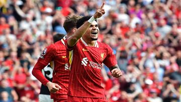 Luis Díaz anota en Anfield, pero el campeón deja ir la victoria