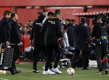 Lesión de Rodrygo. El jugador brasileño fue sustituido en el minuto 70.