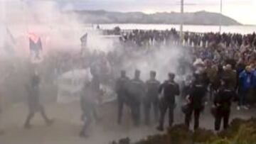 Incidentes entre la Policía e hinchas del Deportivo de La Coruña